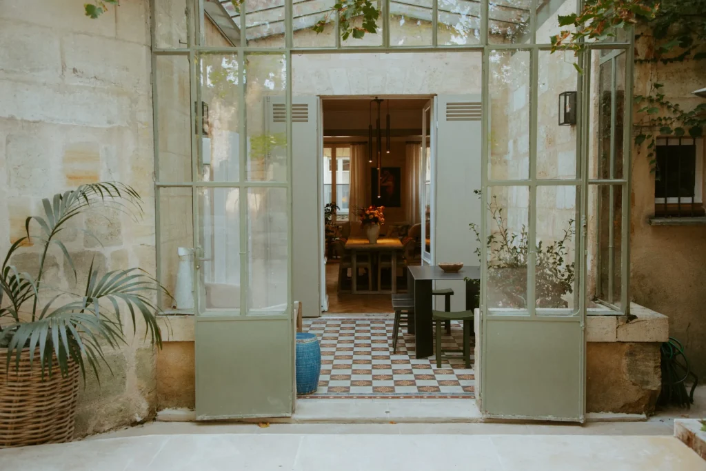 Verrière verte maison mandel à bordeaux