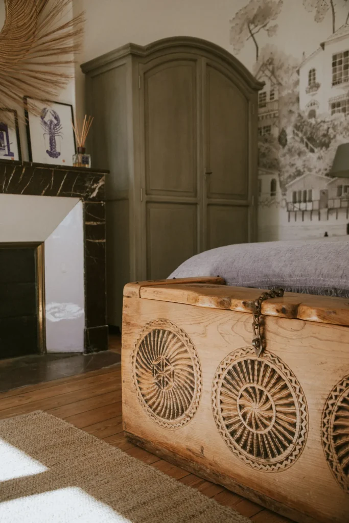 Gros plan décorations chambre maison mandel
