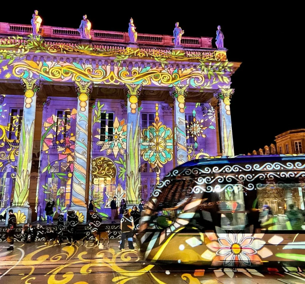 Projections lumineuses Grand Théâtre Bordeaux